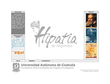 Tablet Screenshot of hipatia.uadec.mx