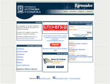 Tablet Screenshot of egresados.uadec.mx